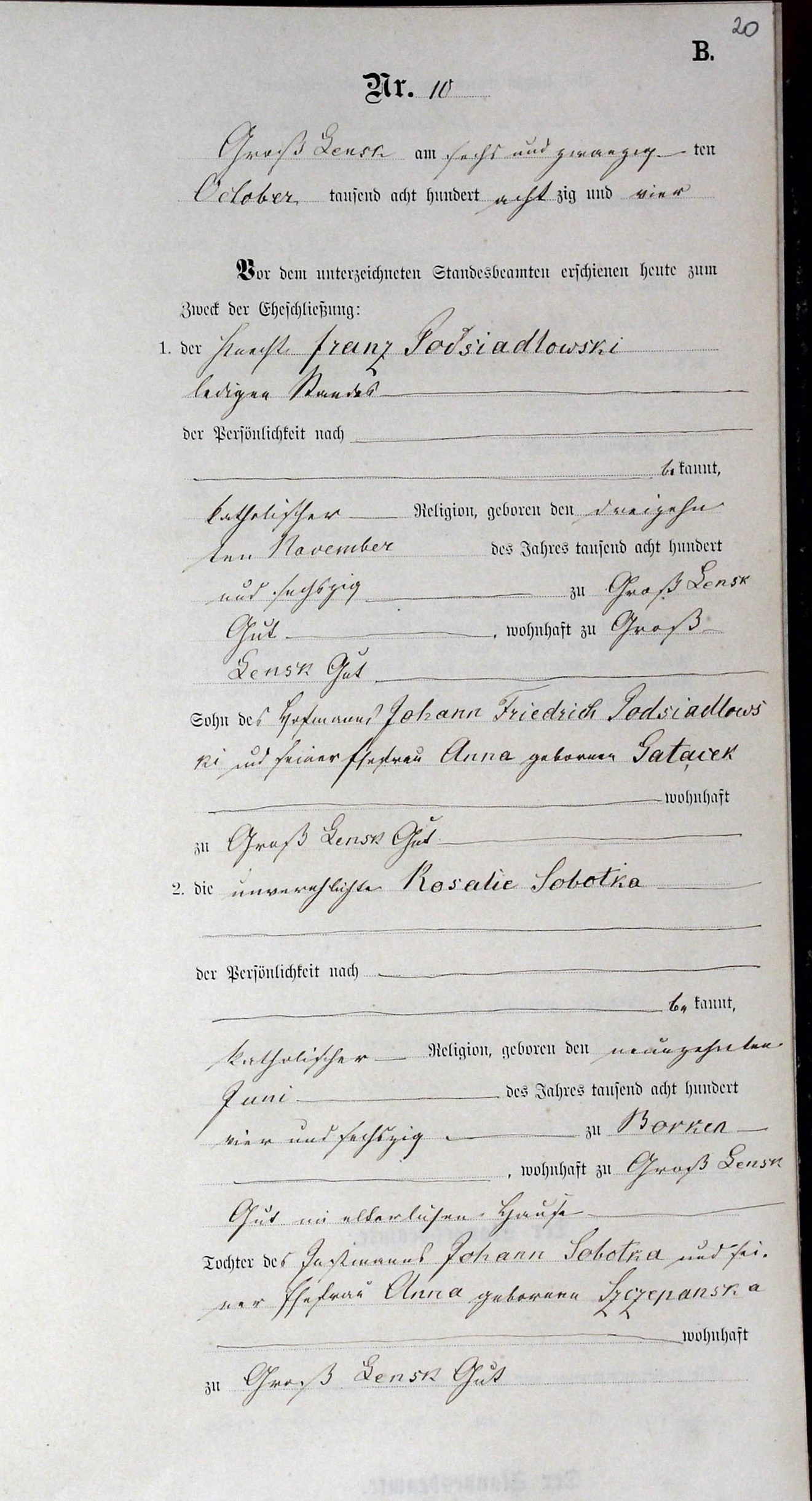 Franz Podsiadłowski (MP bro) marriage 1884 p1 6207 (1).jpg
