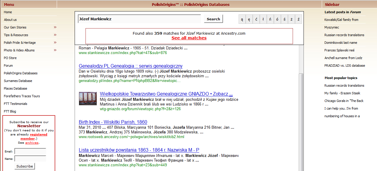 POD - simple search (click to enlarge). POD - simple search (click to enlarge).