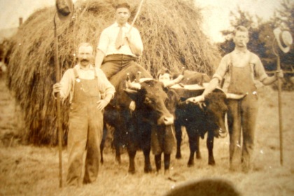 Julius standing on left