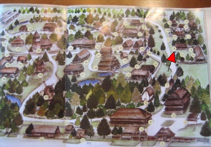 Site map of the open air museum also called &ldquo;Skansen&rdquo; - Muzeum Wsi Opolskiej -  whose goal is: to collect, preserve and study the monuments of the folk culture of Opole Silesia. The house located at &ldquo;8&rdquo; is the peasant cottage from Dabrowka Dolna built in 1827. This is the house of Valentine Welna